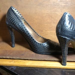 Nine West High heel leather skin grey sexy pump